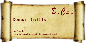 Dombai Csilla névjegykártya
